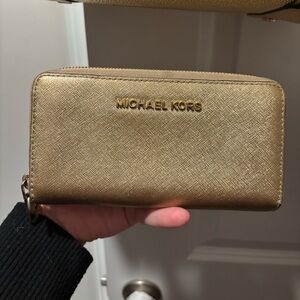 Michael Kors Metallic Gold Wallet